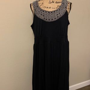 Alfani Woman Black Sleeveless Embellished Dress